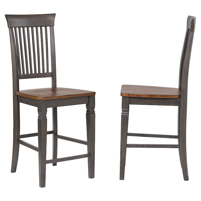 Counter Height Dining Set Extendable Table 5 Stools Storage Cabinet Distressed Brown Wood