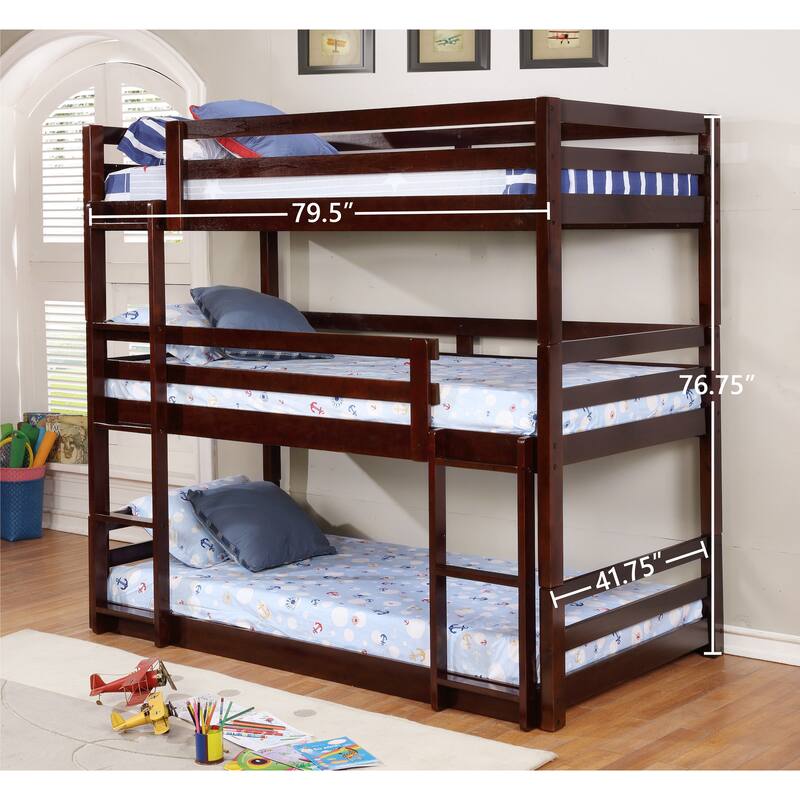 Bryson Triple Twin Bunk Bed