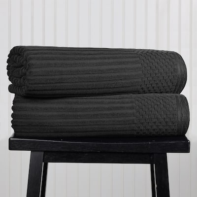 Superior Soho Ribbed Cotton Bath Sheet Set of 2
