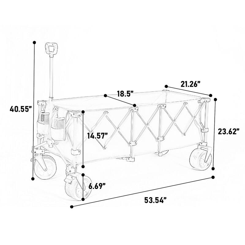 Foldable extension cart