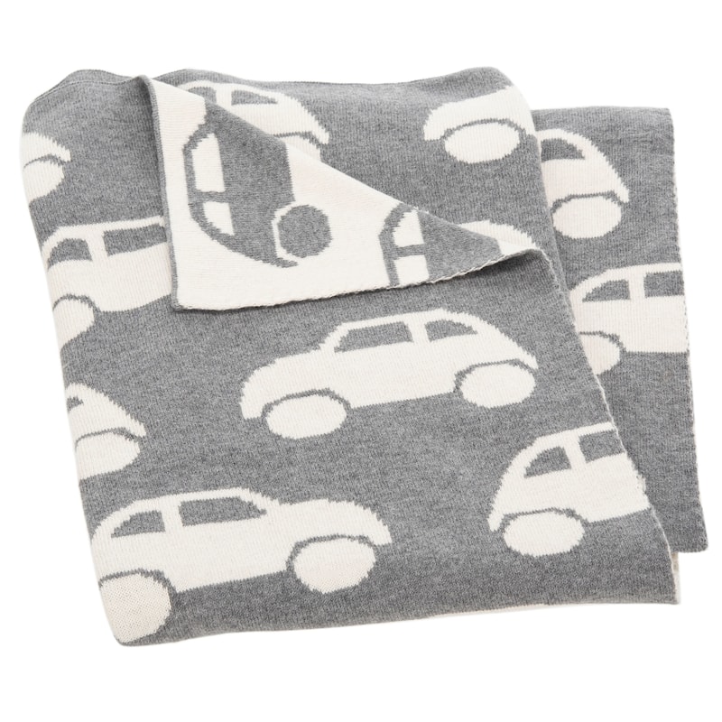 SAFAVIEH Baby Collection Herbie Throw - Grey / White - 32" x 40" - 32" x 40"