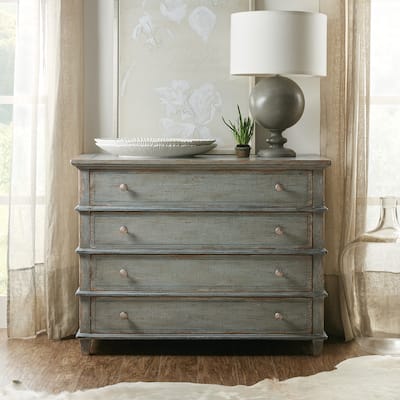 Hooker Furniture Costiere 42"W Rustic European Farmhouse 4 Drawer - Normandy Dark Blue