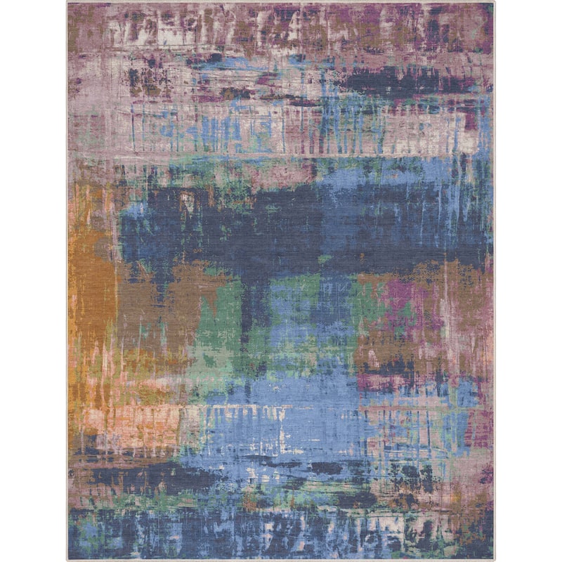 Well Woven Abstract Mandala Vintage Flat-Weave Area Rug