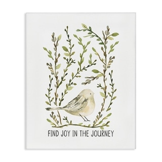 Stupell Find Joy with Bird Canvas Wall Art Design By Blue Chair Blessing