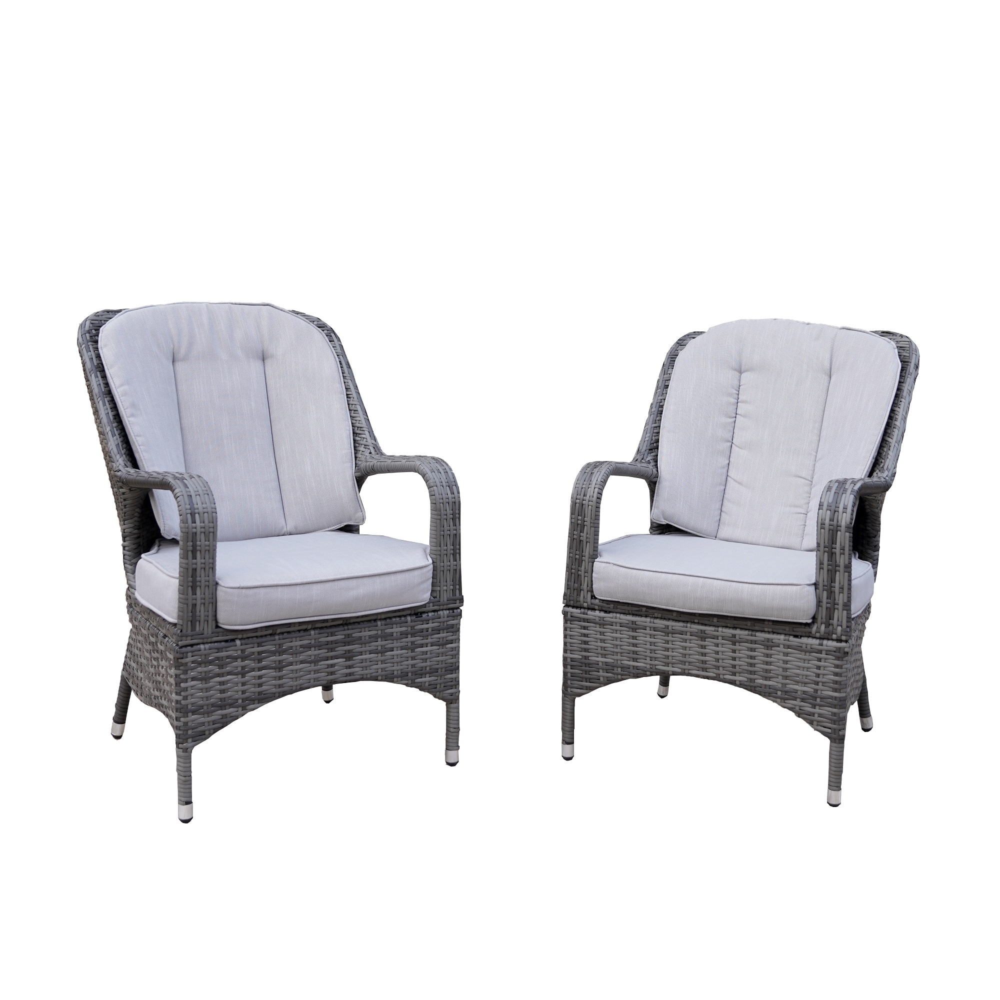 Moda 2 Piece Outdoor Wicker Dining Chairs with Cushions On Sale