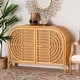 preview thumbnail 9 of 9, bali & pari Ovalet Modern Bohemian Natural Brown Rattan 2-Door Sideboard
