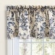preview thumbnail 12 of 10, Waverly Gardens Tailored Panel Pair with tiebacks or Tailored Valance 84"W x 13"L Valance - Indigo