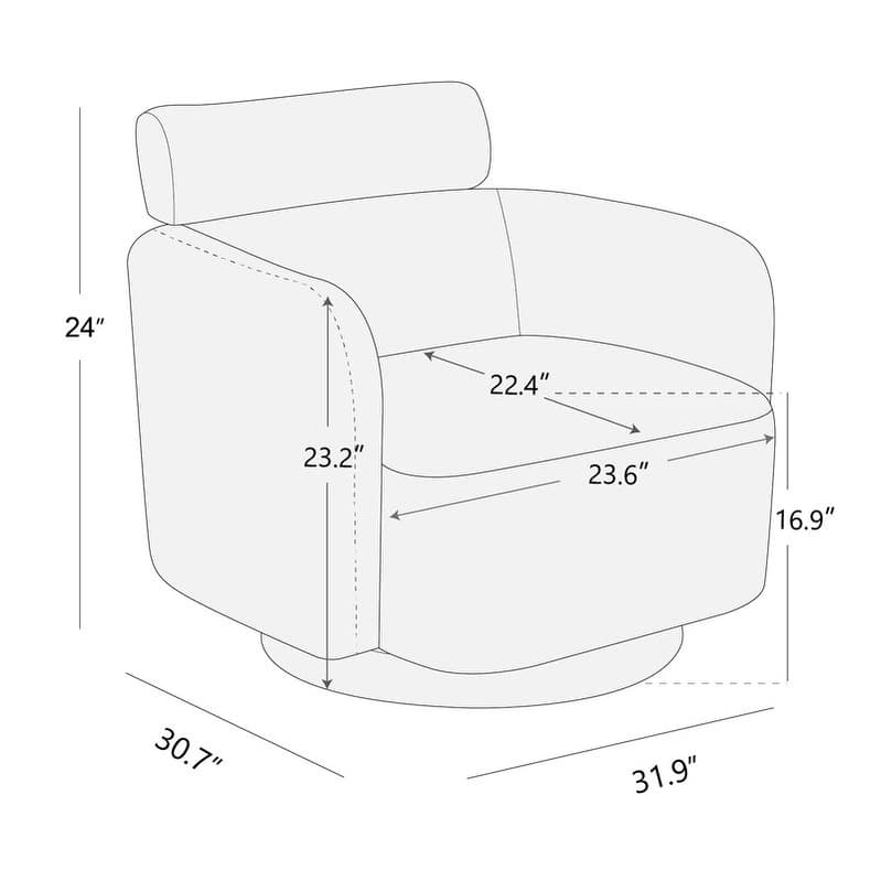 Spruce & Spring Ray Modern Swivel Accent Barrel Chairs