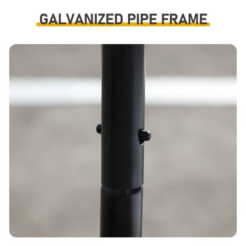 6.5 x 10 ft Metal Chicken Coop, Waterproof Poultry Cage for Backyard