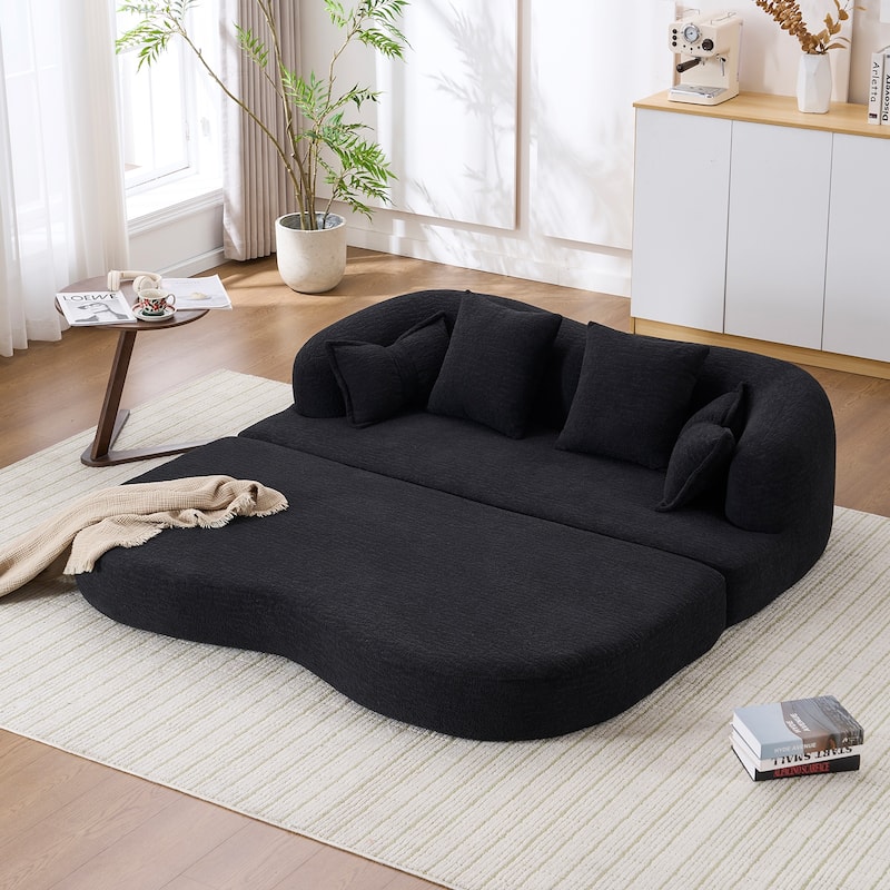 2-in-1 Foldable Sofa Bed,70 Inch Folding Boneless Couch