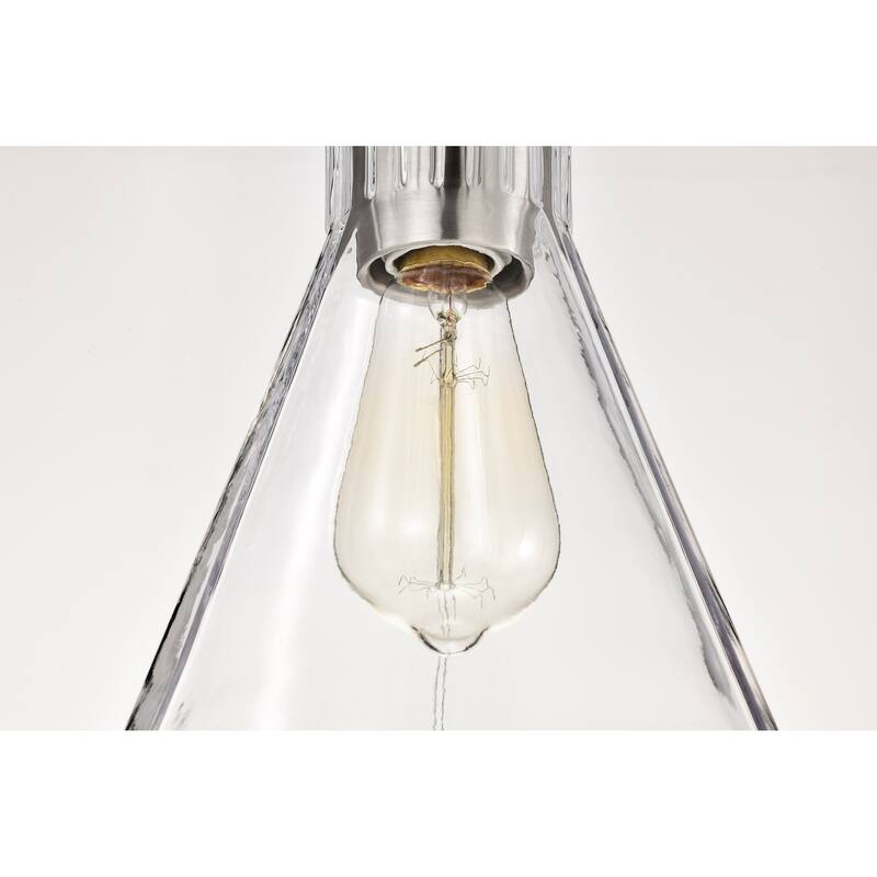 Gianna Mini Pendant Brushed Nickel Finish Clear Glass - Brushed Nickel