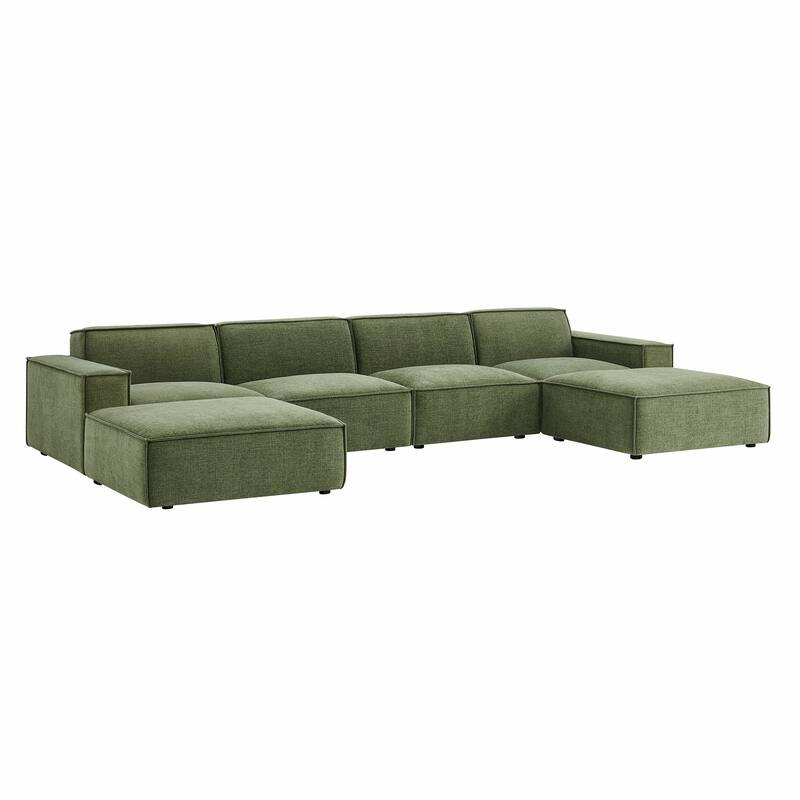 Restore 6-Piece Performance Fabric Upholstered Modular Sectional Sofa