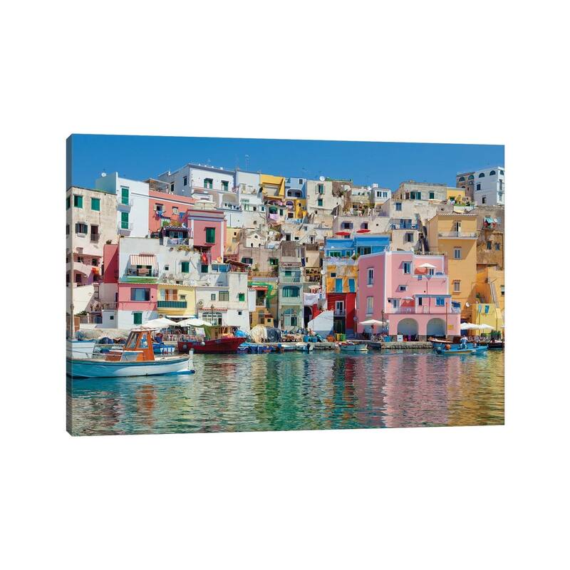 iCanvas "Marina Corricella II, Procida Island, Gulf of Naples, Campania Region, Italy" by Panoramic Images Canvas Print