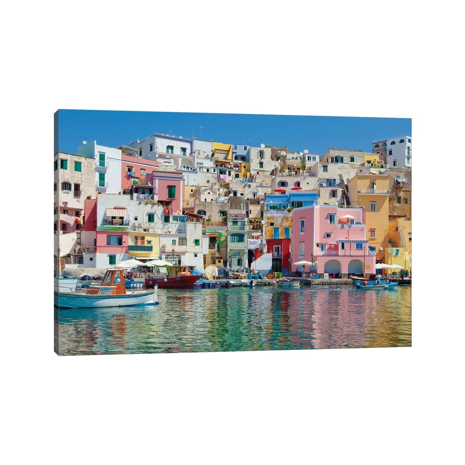 iCanvas "Marina Corricella II, Procida Island, Gulf of Naples, Campania Region, Italy" by Panoramic Images Canvas Print