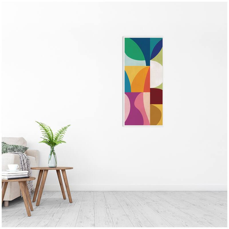 Kate and Laurel Abstract 01 Panel 1 by Rachel Lee Framed Canvas Wall Art Print
