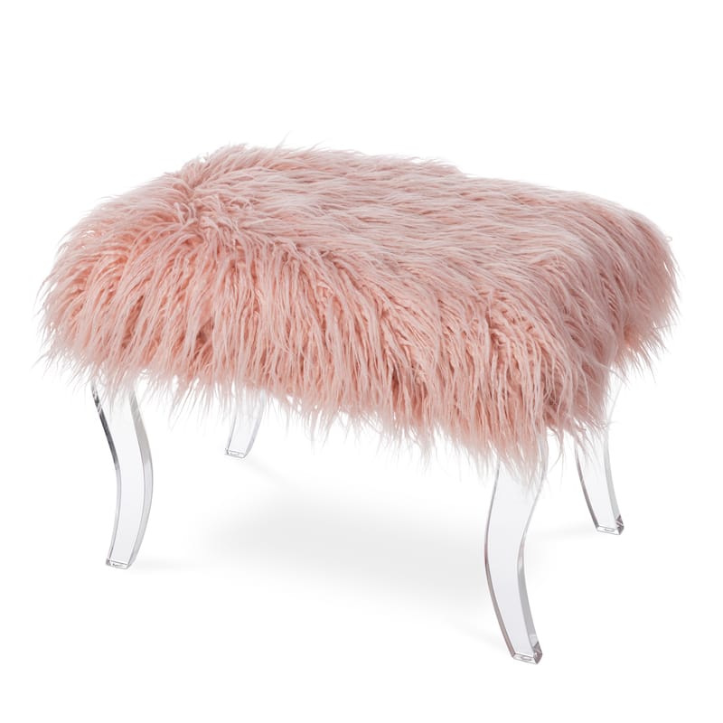 Glitzhome 24"L Modern Luxury Acrylic Ottoman Bench