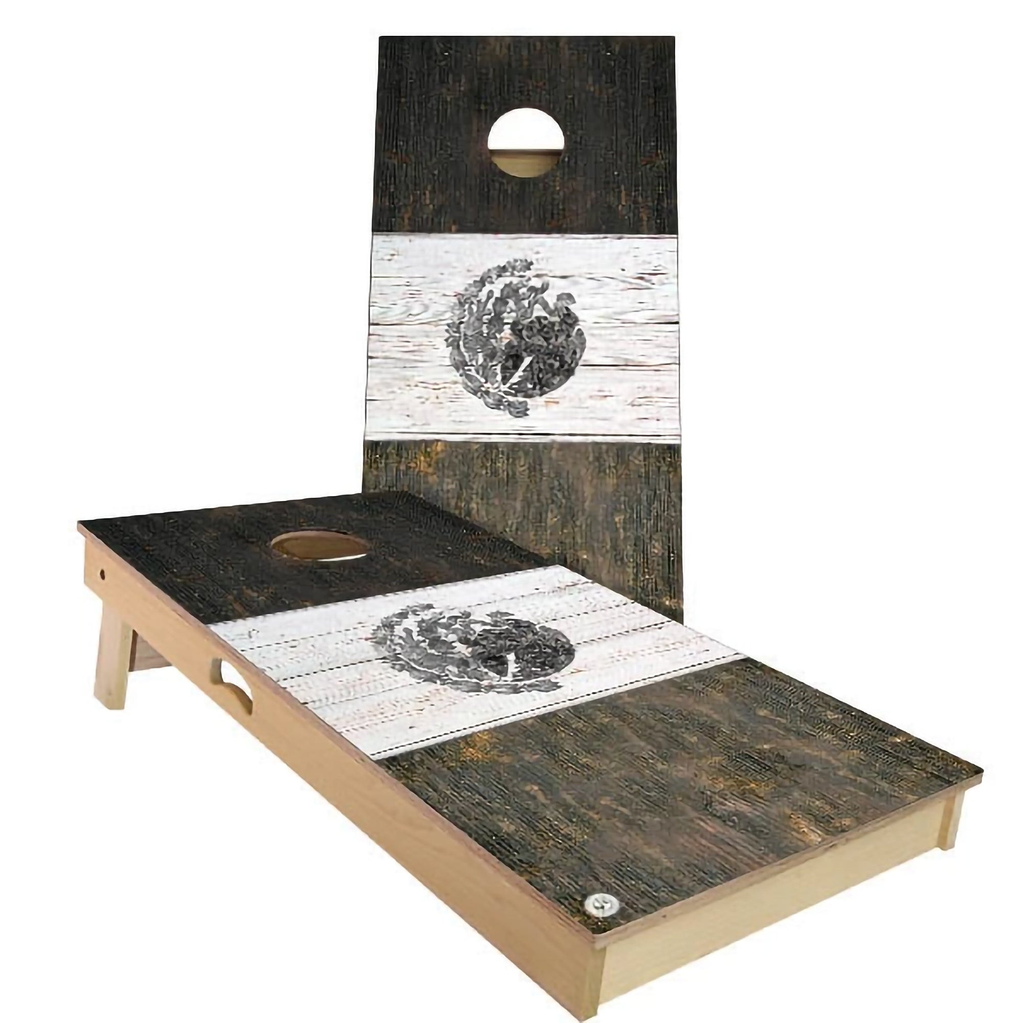Mexico Flag Rustic Outdoor Cornhole Board Set