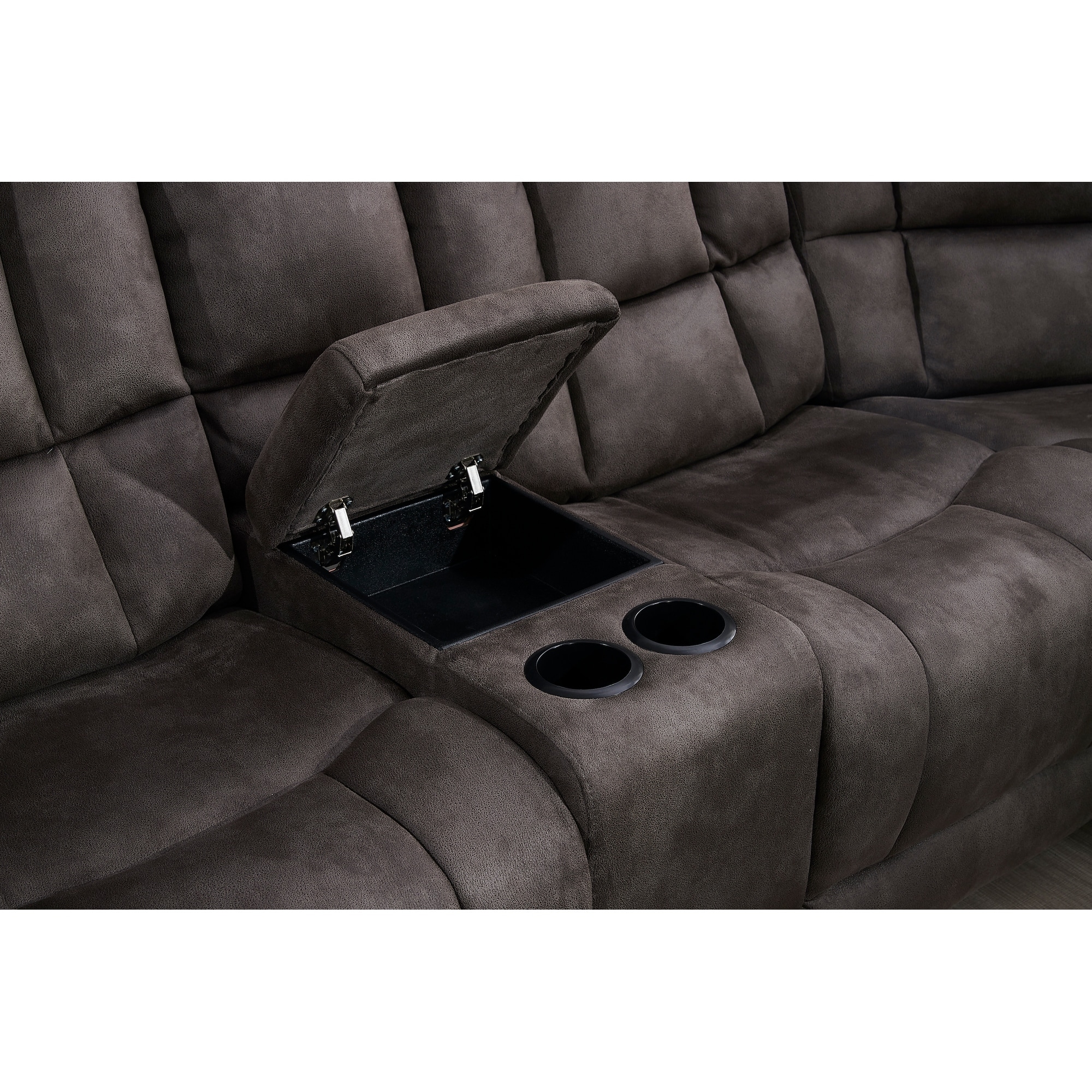Betsy furniture large microfiber reclining sectional living room sofa in grey 8019 new arrivals