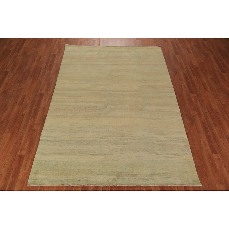 Gabbeh Modern Area Rug Handmade Wool Carpet - 5'10" x 8'5"