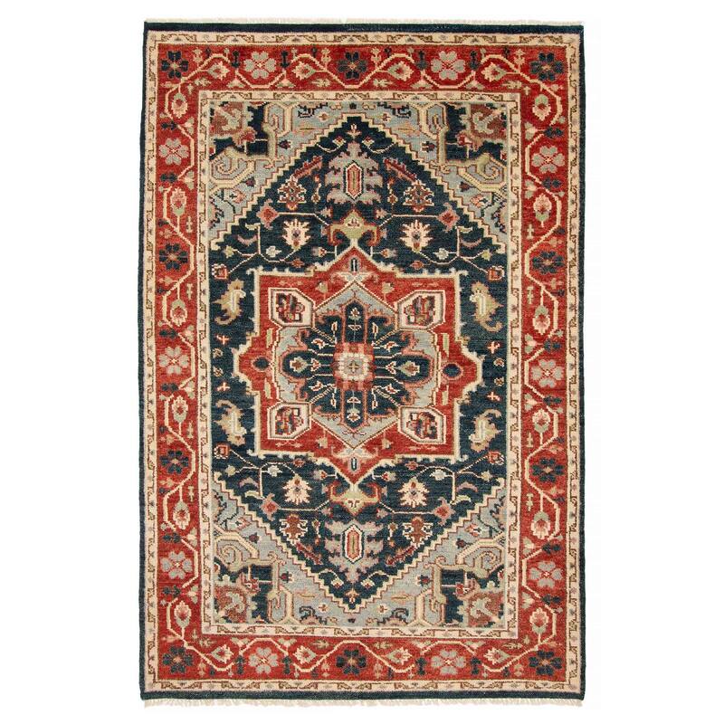 ECARPETGALLERY Hand-knotted Jules Serapi Teal Wool Rug - 5'11 x 9'2 - Teal - 5'11 x 9'2