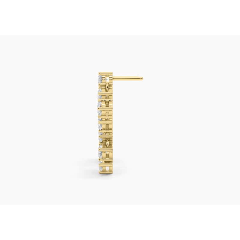 14K Gold Chandelier Lab Grown Diamond Fashion Drop Earrings 2.24 CTTW