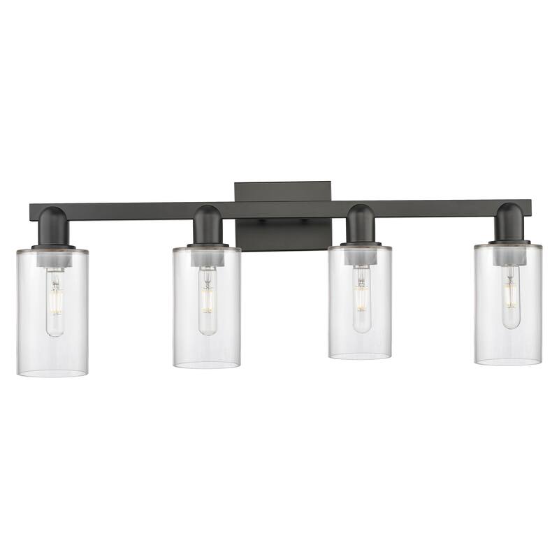 Innovations Lighting Endless Possibilities Arcadia - Clymer - 4 Light 31" Bath Vanity Light - Clear/Matte Black