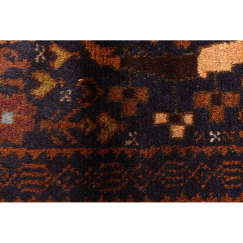 ECARPETGALLERY Hand-knotted Teimani Dark Navy Wool Rug - 3'0 x 5'3