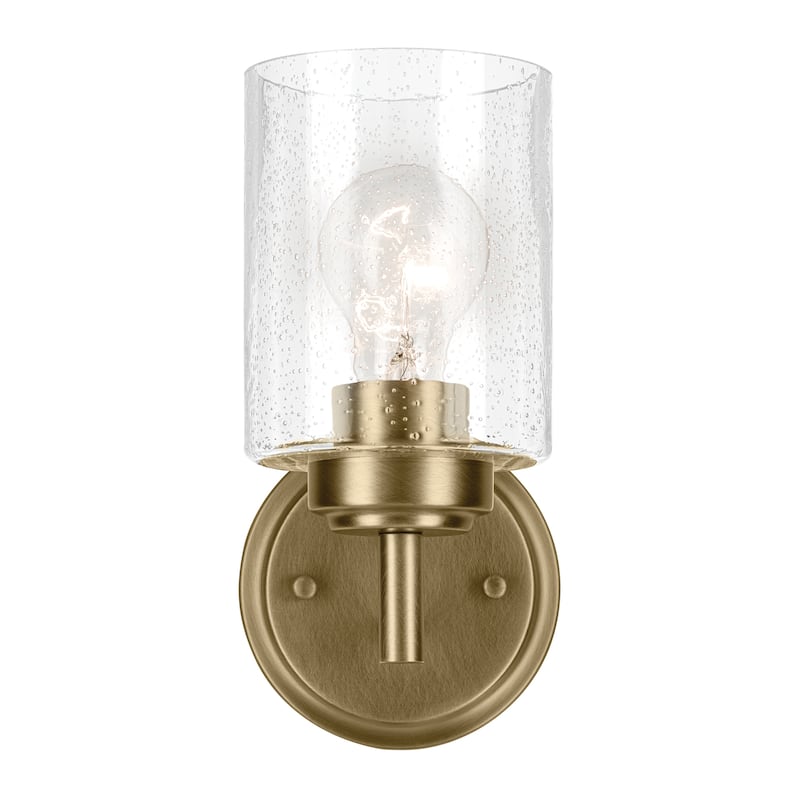 Kichler Lighting Winslow 1-Light Natural Brass Indoor Wall Sconce - 9.25