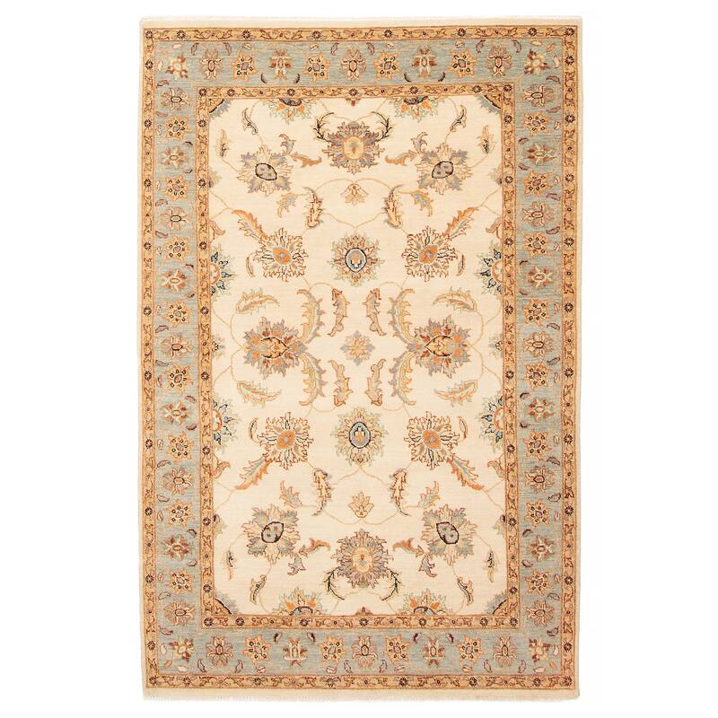 ECARPETGALLERY Hand-knotted Jamshidpour Cream Wool Rug - 4'0 x 6'0 - Cream - 4'0 x 6'0