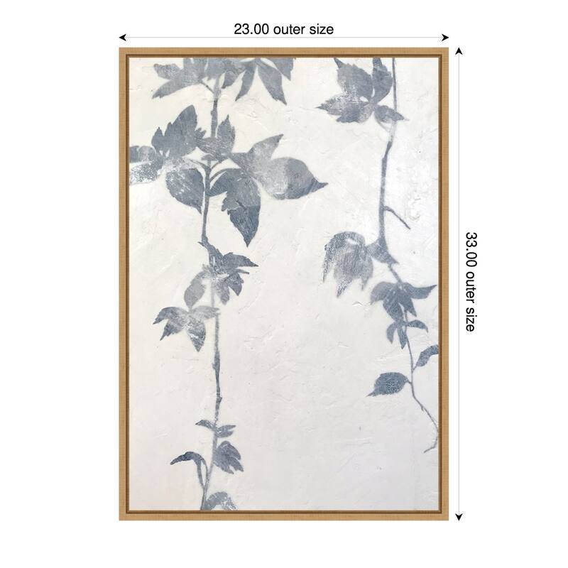 Thoughts About the Past No. 1 by Maya Woods Framed Canvas Wall Art Print - Natural