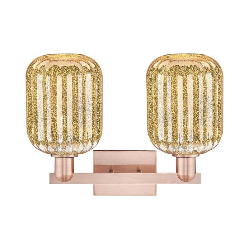 Innovations Lighting Downtown Urban - Preston - 2 Light 16" Jar Shade Bath Vanity Light