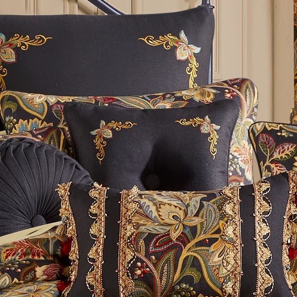 Five Queens Court Stefania 16 quot Square Decorative Throw Pillow Bed