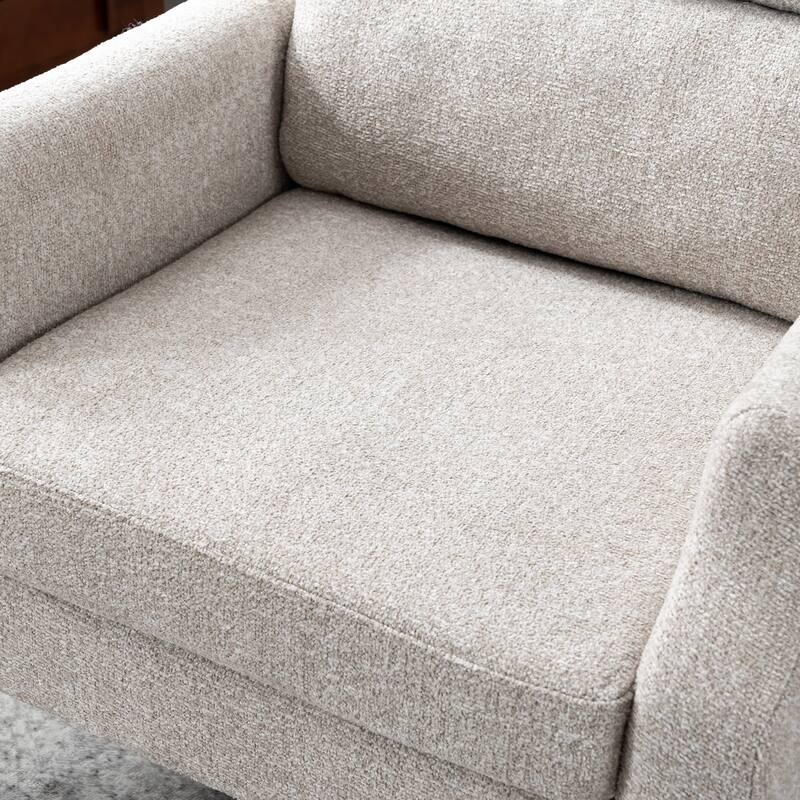 Modern Accent Chair Armchair Upholstered Boucle Fabric Single Sofa