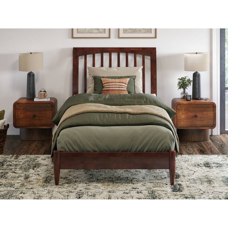 Orleans Solid Wood Low Profile Sleigh Platform Bed