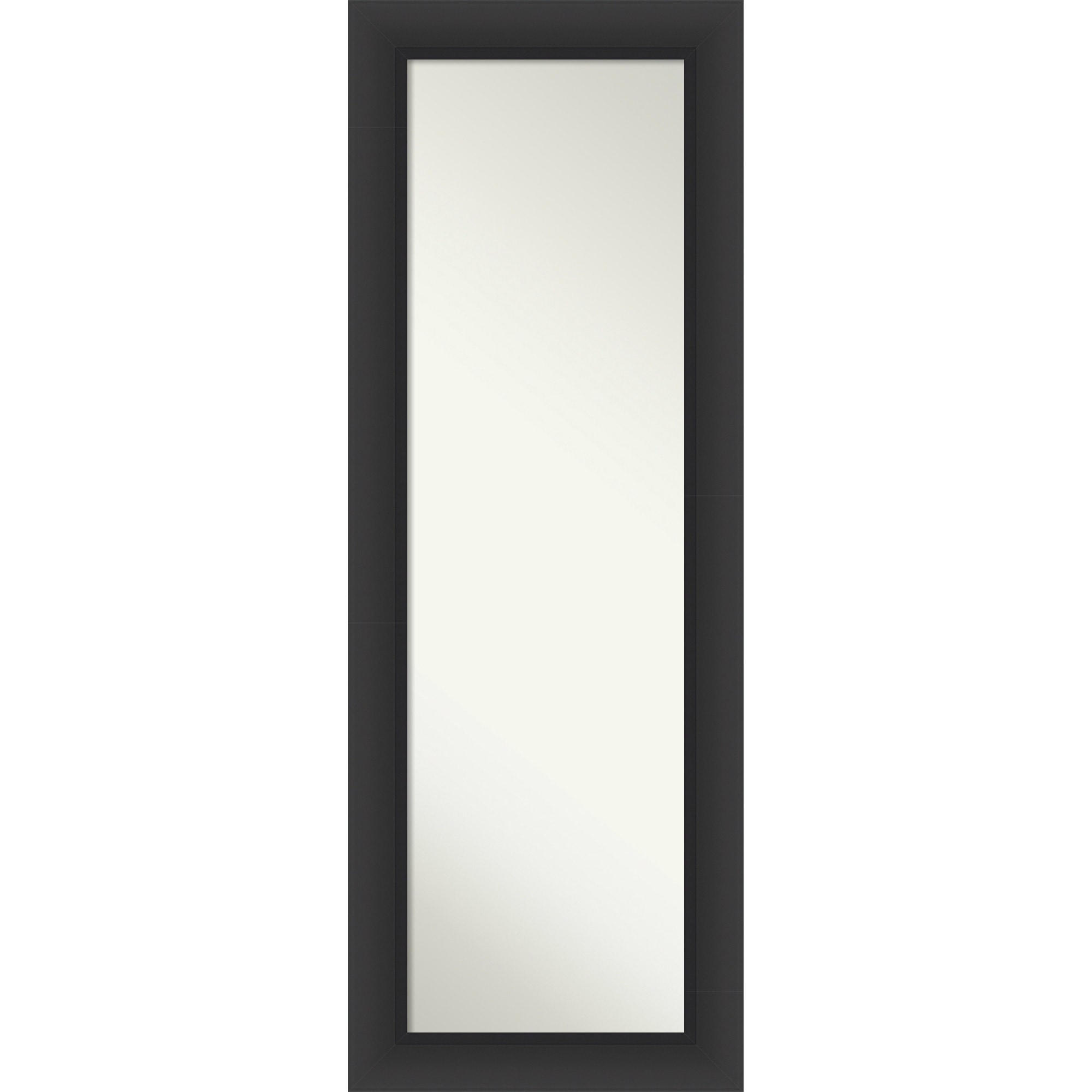 Sloped Non-Beveled Framed Full-Length On the Door Mirror