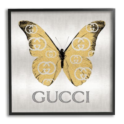 Stupell Glam Brand Butterfly Framed Giclee Art Design by Madeline Blake