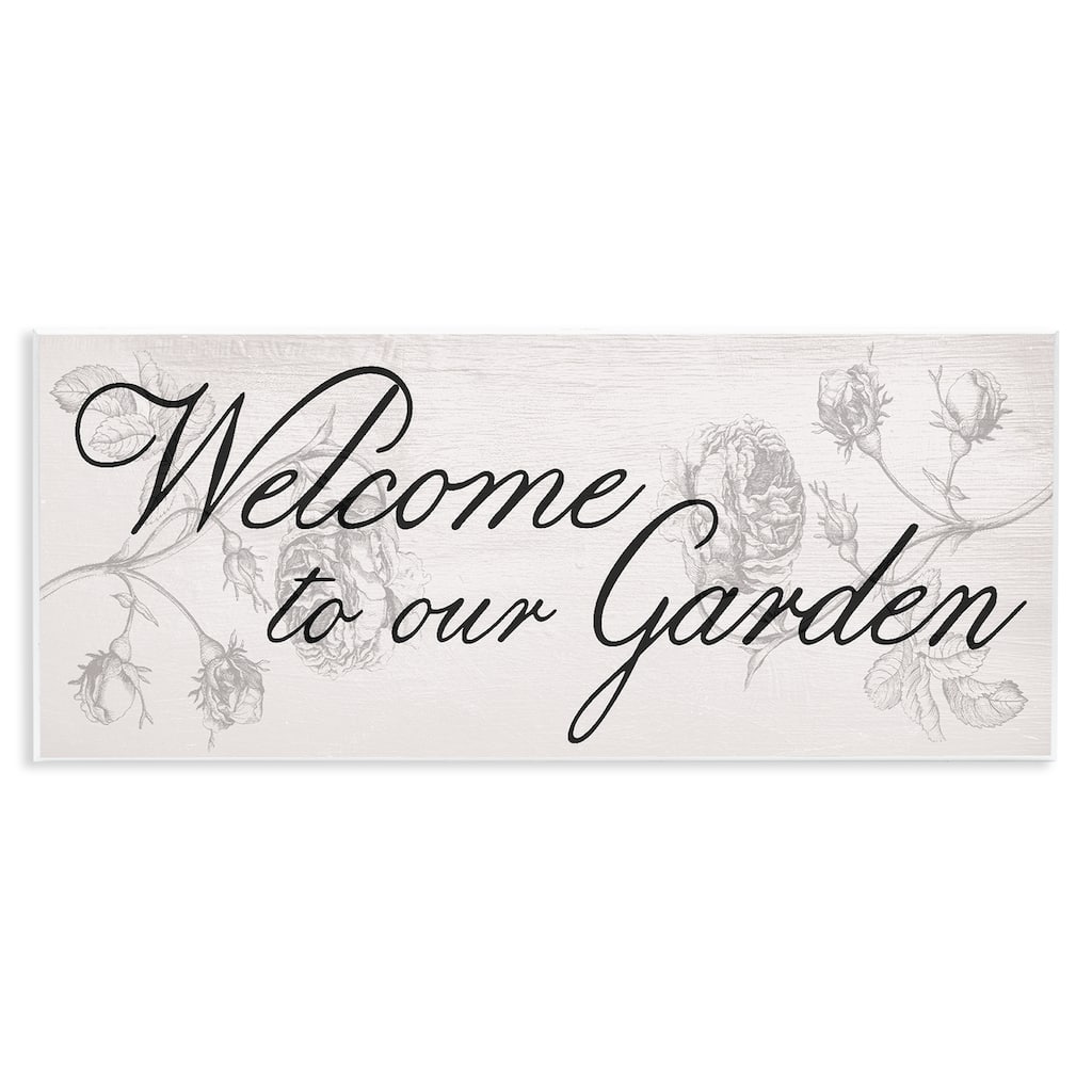 Stupell Vintage Welcome To The Garden Wall Plaque Art Design By Lil' Rue