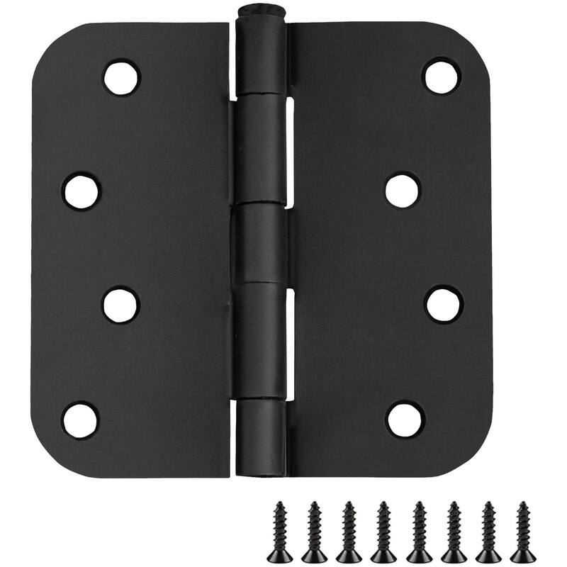 Design House 188979 4" x 4" Butt 5/8" Radius Corner Surface Mount Door - Matte Black