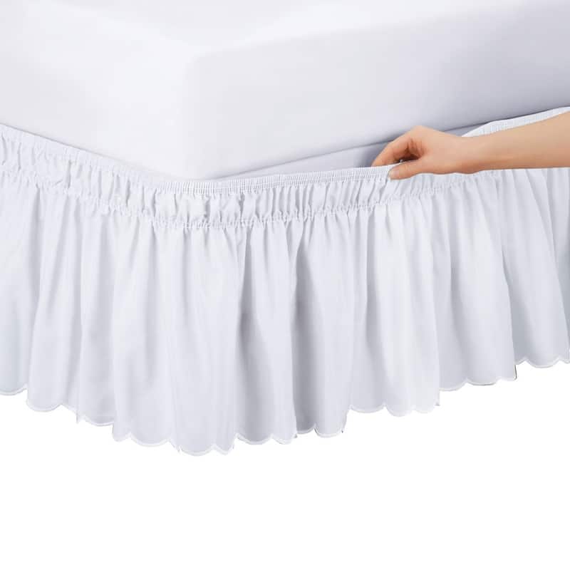 Scalloped Wrap Ruffle Bedskirt