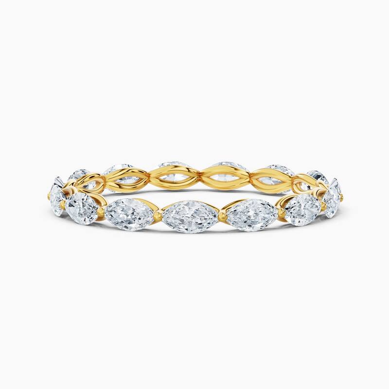 Auriya 14k Gold Marquise East-West Lab Grown Diamond Eternity Band 1.50 - 6.00 ct. tw. (F-G, VS) - 1.50 ct. wt. - 5 - Yellow