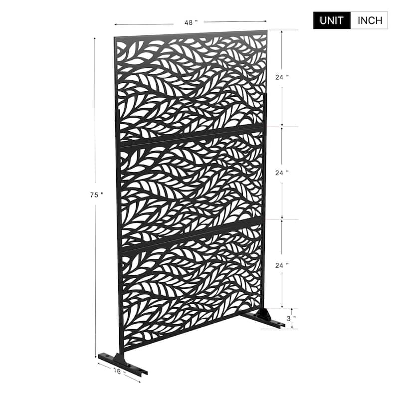 Privacy Screen Free Standing Stream Leaf