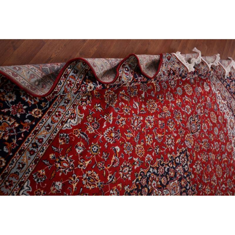 Traditional Kashan Turkish Area Rug Living Room Machine Made Carpet - 9'9" x 12'7"