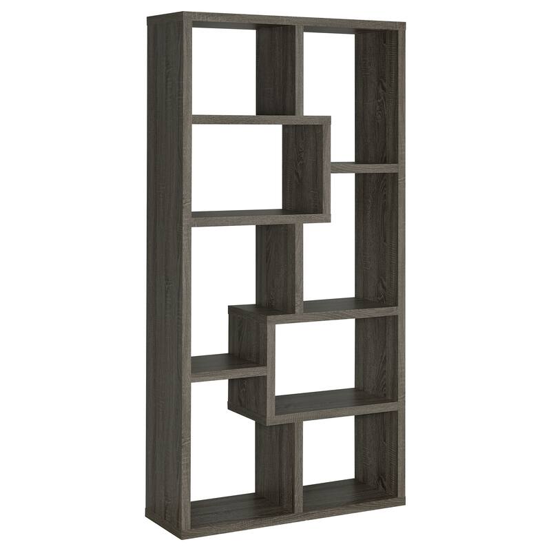 Theo 71-inch 8-compartment Wood Bookshelf