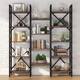 Large Triple Wide 5-Shelf Etagere Bookcase