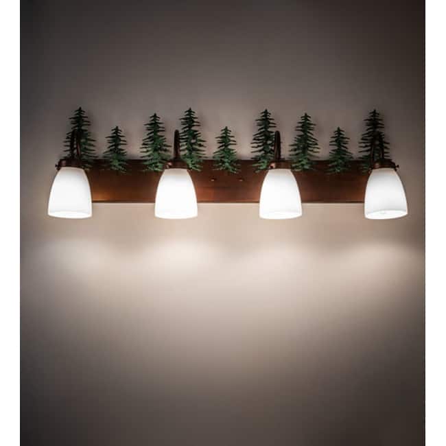 Meyda Tiffany 247393 Tall Pines 4 Light 34" Wide Vanity Light