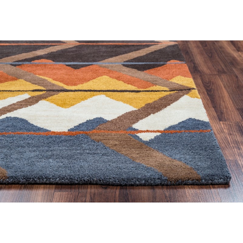 Alora Decor Pueblo Multi-colored Hand-tufted Wool Rug