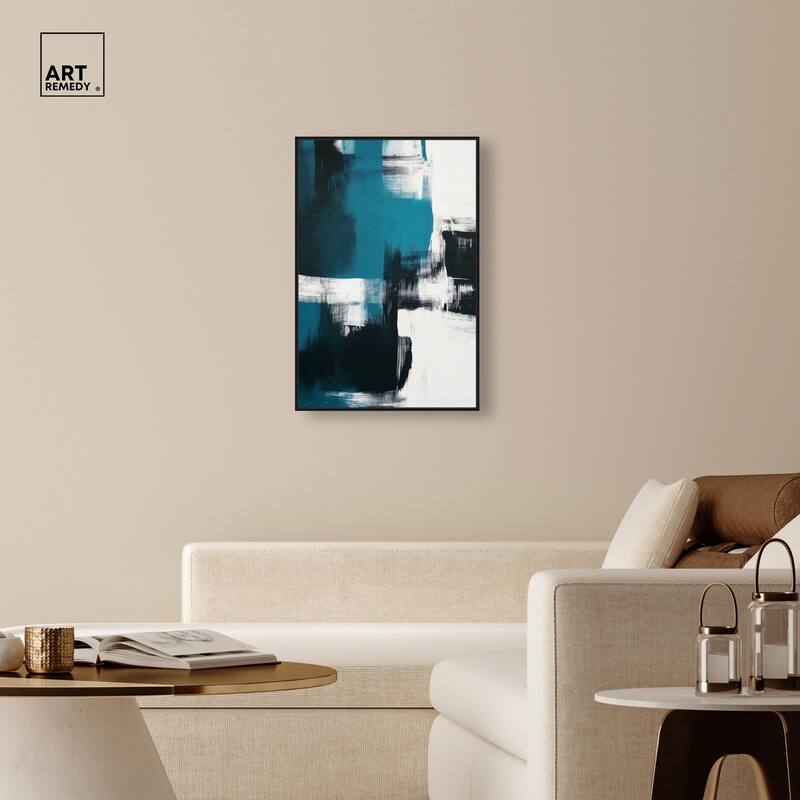 Weight of Teal Canvas by Art Remedy