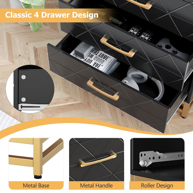 Dresser for Bedroom with 4 Drawer