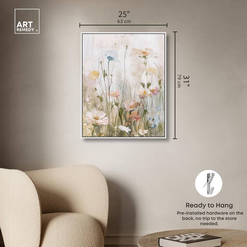 Floral Luster Canvas by Art Remedy