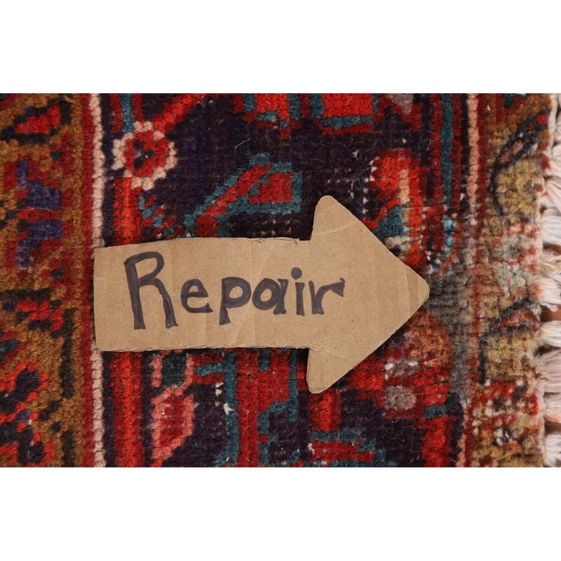 Hand Knotted Oriental 100% Wool Carpet Traditional Medallion Red Heriz Area Rug - 12' 3'' X 8' 4''